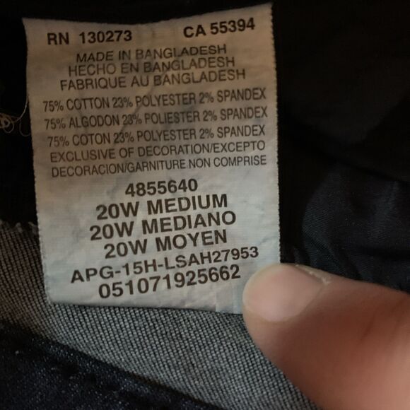 Lee Modern Series Womens 20W Blue Jeans Denim Curvy - Picture 5 of 7